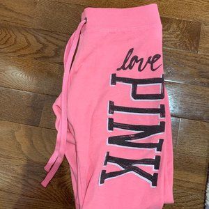 Pink Victoria's Secret Cropped Sweatpants Sz S